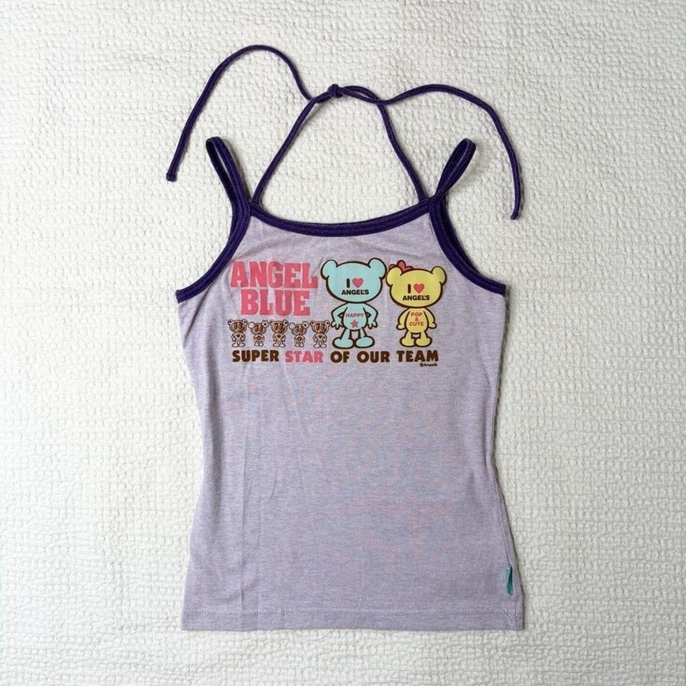 Angel Blue graphic halter cami